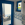 Haustür aus Lärche, blau lasiert - Innenansicht