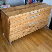 Aktenschrank in Eiche, geölt