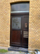 Haustüranlage mit Oberlicht, Lärche lasiert