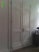 hohe doppelflügelige Zimmertür in Fichte weiß