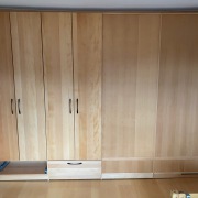 Raumteile Schrankwand in Buche, geölt und gewachst - aus einem Kinderzimmer werden zwei..